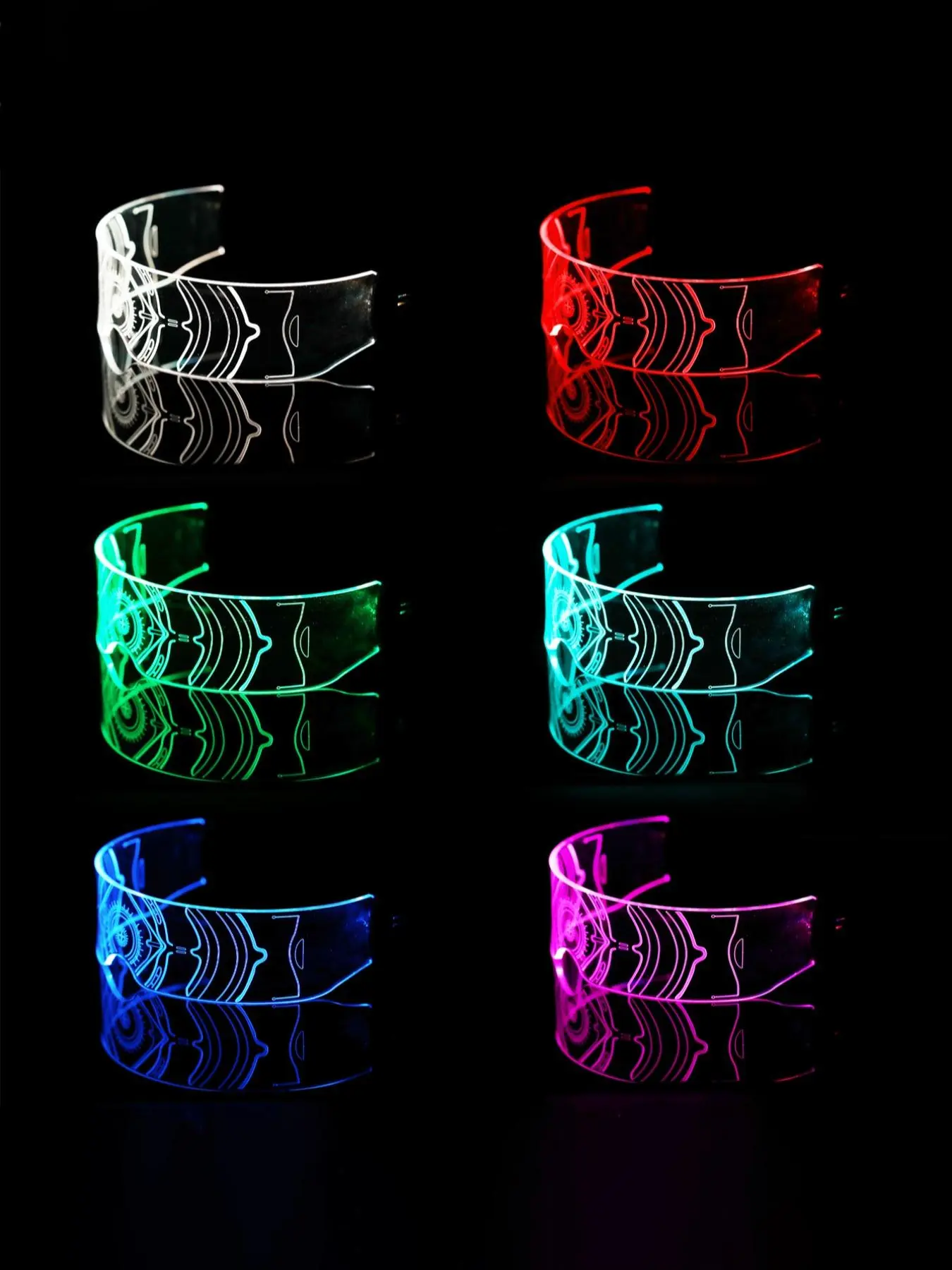 LED Light Up Glasses, Creative Glow in the Dark Glasses 