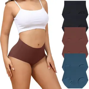 LEVAO Women’s Seamless High Waist Underwear – No Show Full Coverage Briefs, Soft & Stretchy Panties 6 Pack (S-XXL)