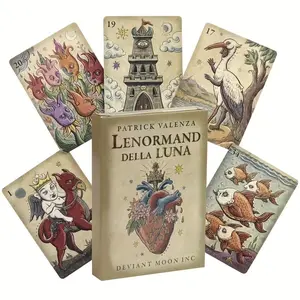 36-Piece Embossed Oracle Cards, High-End Collector Deck, Artistic Lunar Phases & Zodiac Symbols, Ideal for Divination, Party Games, Unique Gifts, Collectible Cards Set