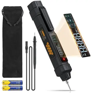 2 in 1 Pen Type Digital Multimeter Non-Contact  Tester 6000 Counts Intelligent Multimeter with LCD Display for AC/DC  Resistance Diode Continuity Capacitance Frequency