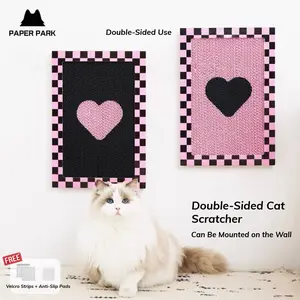 Black & Pink Heart Cat Scratcher