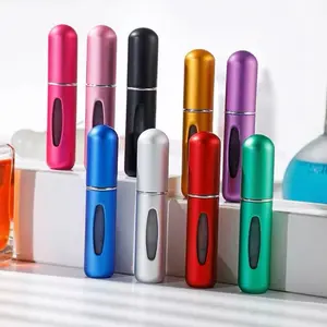 “LGStore 4-Piece Refillable Perfume Atomizer Set – Portable 5ml Multi-Color Travel Sprayers.”