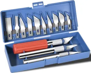 13-piece Precision Exacto Knife Set, including hobby and craft knives as well as blades, is the perfect choice for pumpkin carving, model making and DIY projects.