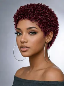 Short Curly Pixie Cut Wigs with Bangs Human Hair for Women Human Hair Pixie Wig Wig Human Hair Short Layered Wigs For Women