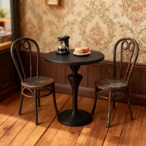 Modern minimalist mini side table, 1:12 scale, made of PLA material, miniature furniture. Very suitable for dollhouse expansion, decorating home corners, matching with figurines, and as a Christmas or birthday gift