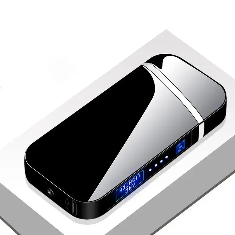 Electric Lighter, Dual Arc Plasma Lighter - Rechargeable, Windproof  Safety Lock, Metal Body - for Camping, Kitchen, BBQ, Outdoor Daily Use -Unique Christmas gifts, New Year gifts for family & friends