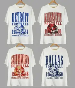 Vintage All Teams Football T-Shirt, Gildan 5000 Unisex Crewneck Sport Tee, Classic Football Fan Shirt, Menswear Top