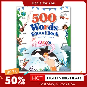 【Deals For You Days】Timetome English Interactive Educational Toy for Kids 1–6, Sound Book for Early Language Learning, Interactive Educational Toy with 500 Words & 22 Themes, Perfect Gift Idea for Toddlers,early learning