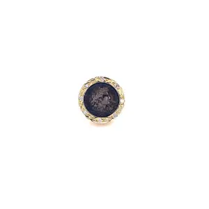 Gold & Diamond Corne Pinky Ring