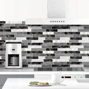 Peel and Stick Self Adhesive Removable Wallpaper for Kitchen and Bathroom Backsplash, Tile Contact Paper for Countertop