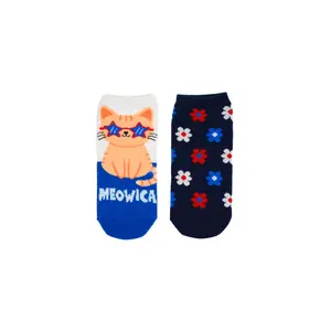 Everything Legwear Meowica 2 Pair Lowcut Sock