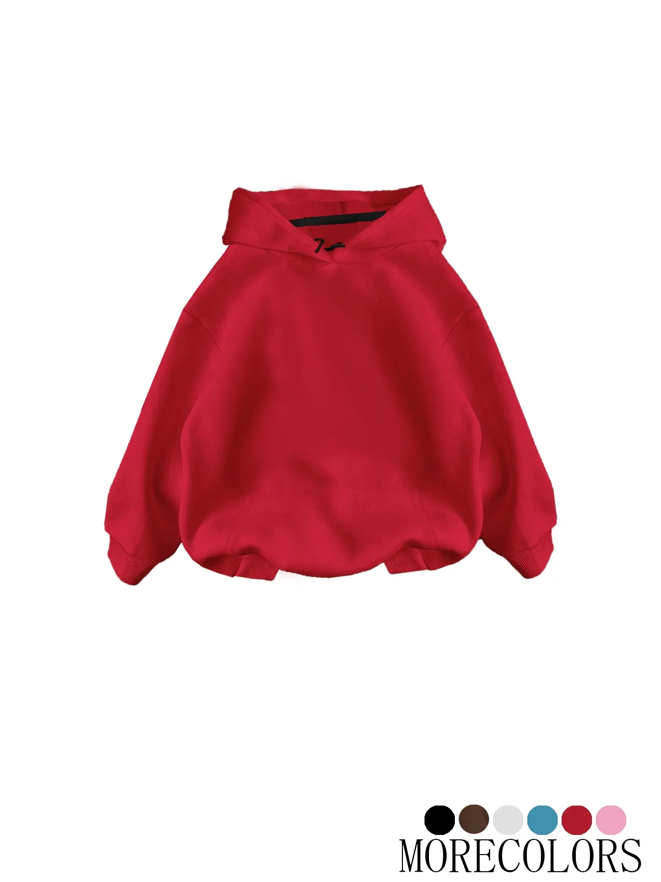 Women's Fall Winter Hooded Sweatshirt, Casual Loose-Fit Plain Color Pullover, Korean Style Thick Knit Fabric, Daily Wear & Party