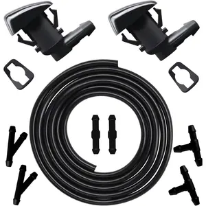 Windshield Washer Nozzles Wiper Spray Kit Replacement Fit For 07-17 GMC Acadia, 09-17 Chevrolet Traverse,07-10 Saturn Outlook, 07-11 Buick Enclave .OEM # : 25823360 .