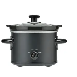 2 QT Slow Cooker, Matte Black Finish, Removeable Stoneware Pot, Model MS54100112165B
