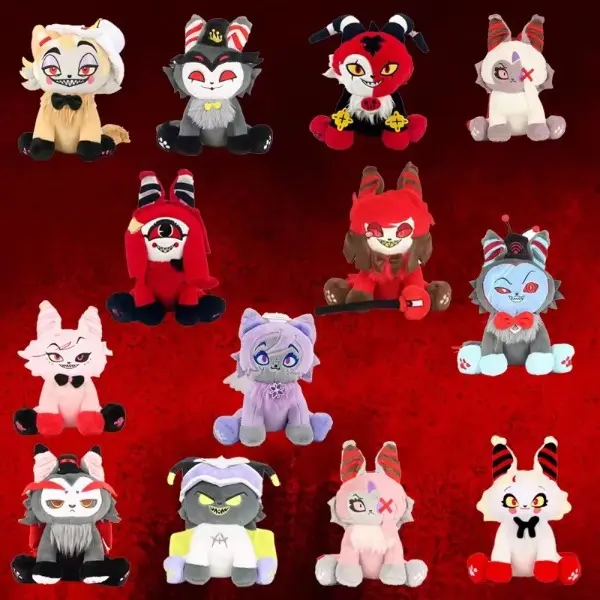 Hot Cat Plush Toy Funny Angel Dust Alastor TV Fans Collecting Gift Cute Cotton Stuffed Plush Doll Kids for Birthday Present moon pals weighted