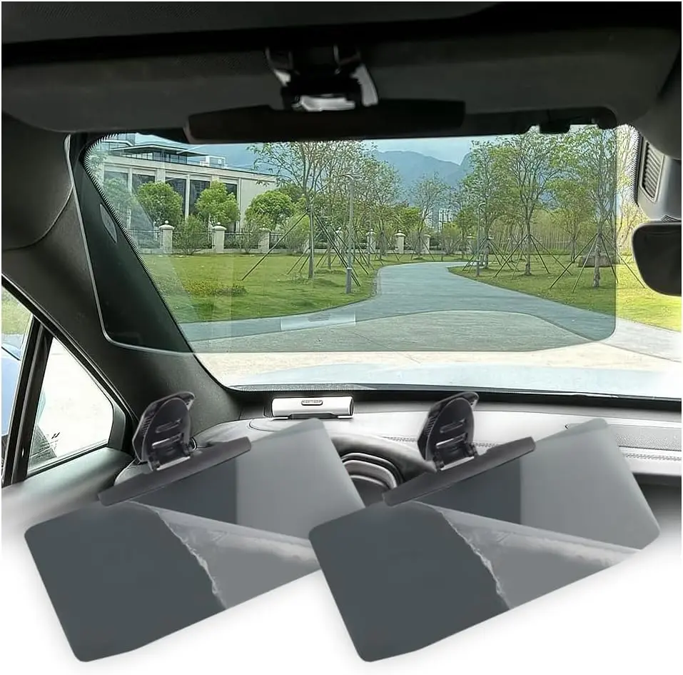 【Summer Survivals】 Universal Anti-Glare Polarized Car Sun Visor Extender with UV400 Protection, Clip-On Adjustable Lens, Blocks Harsh Sunlight & Reduce Eye Strain for Safe Driving