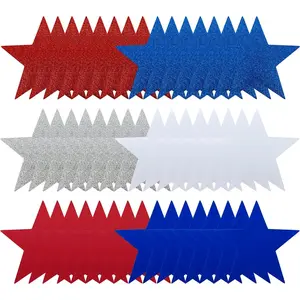 48 Pcs 6 Inch Foam Stars for Crafts, Red White and Blue Star Shaped Foam DIY Supplies for 4th of July Independence Day Memorial Day Party Decoration