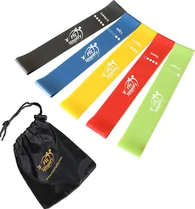 Resistance Loop Exercise Bands 5 Pack | Glute & Leg Workout Bands for Home Gym Fitness