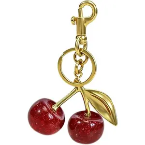 Cherry Keychain Bag Charm for Purses–Cute Keyring Accessories for Women, Fashionable Handbag Charms for Car Keys