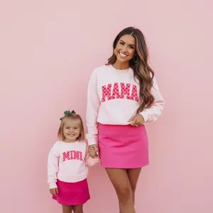 Pink Checkered Mama and Mini Valentine (Sweatshirts only)