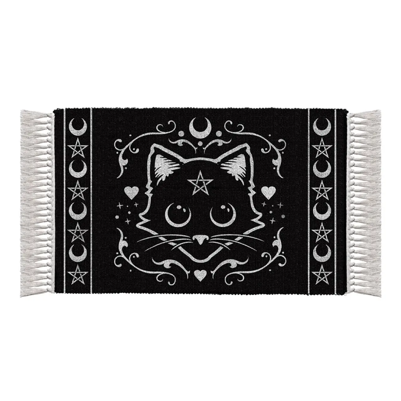 Handwoven Magical Themed Decorative Rug - Tassel-Trimmed Vintage Household Textile, Animal-Themed & Mystical Area Rug for Home Decor, Animal-Themed Area Rugs