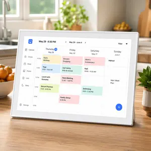 10.1" Smart Digital Calendar for Families, WiFi Touch Screen Chore Chart with Meal Planner, Shared Lists, App Sync & Photo Frame