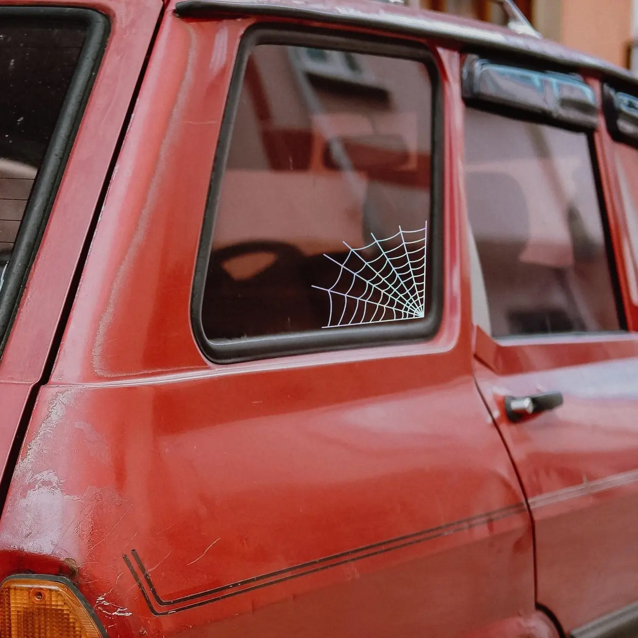 spider web decal, car mirror sticker, removable vinyl decal for car, laptop, water bottle, bumper stickers, spooky gothic decal 2