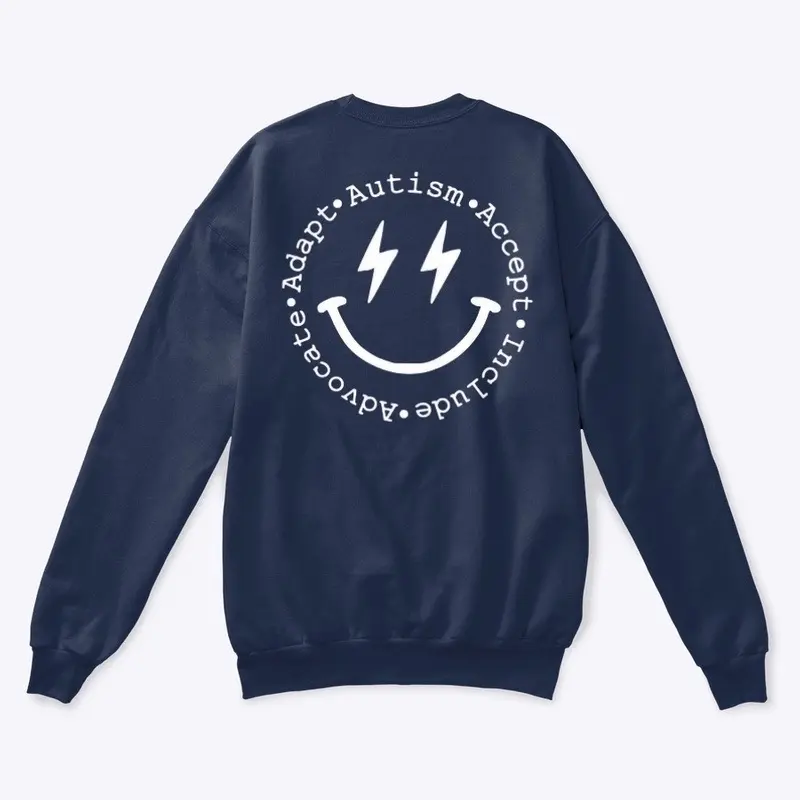 Autism Smiley Crewneck Sweatshirt Unisex’s - Pullover
