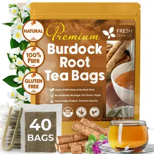 【FreshDrinkUS】 Burdock Root Tea, 100% Natural & Pure, Non GMO, No Sugar, No Caffeine, No Gluten, Vegan, Soy Free, Beverage