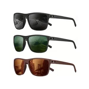 Polarized Sunglasses for Men Women, Lightweight Classic Square Mens Sunglasses UV Protection for Driving