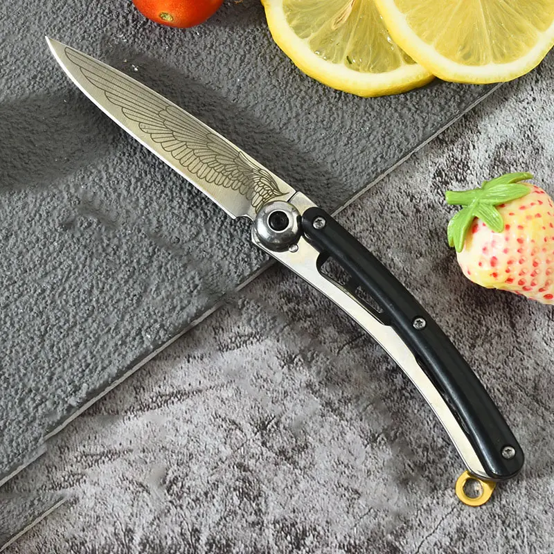 Foldable fruit knife - Stainless steel multi-functional knife - Camping cutting knife - Carving blade with excellent design - High-quality blade