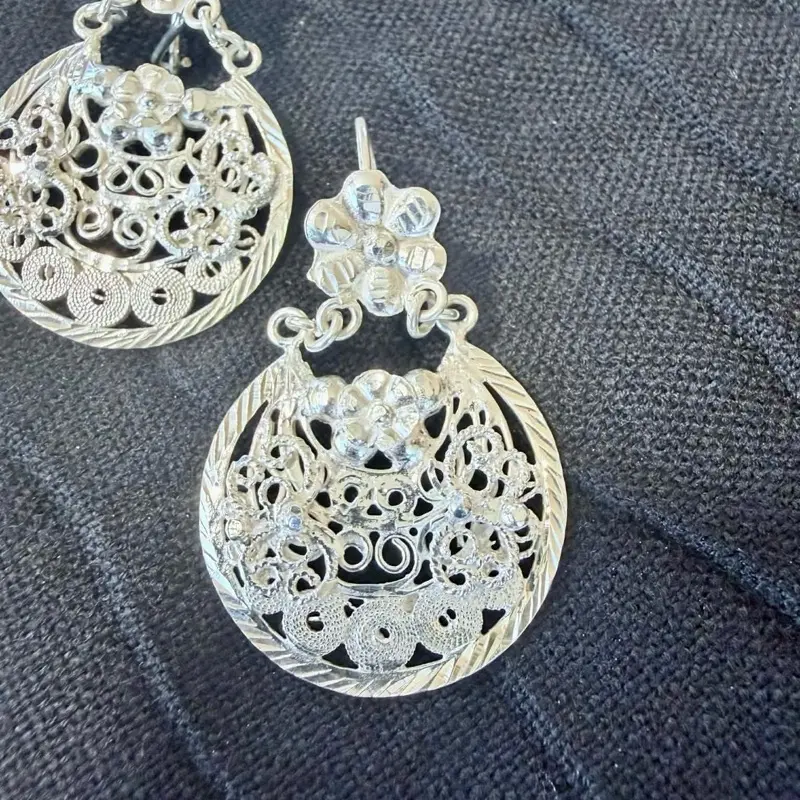 Filigrana Flores aretes