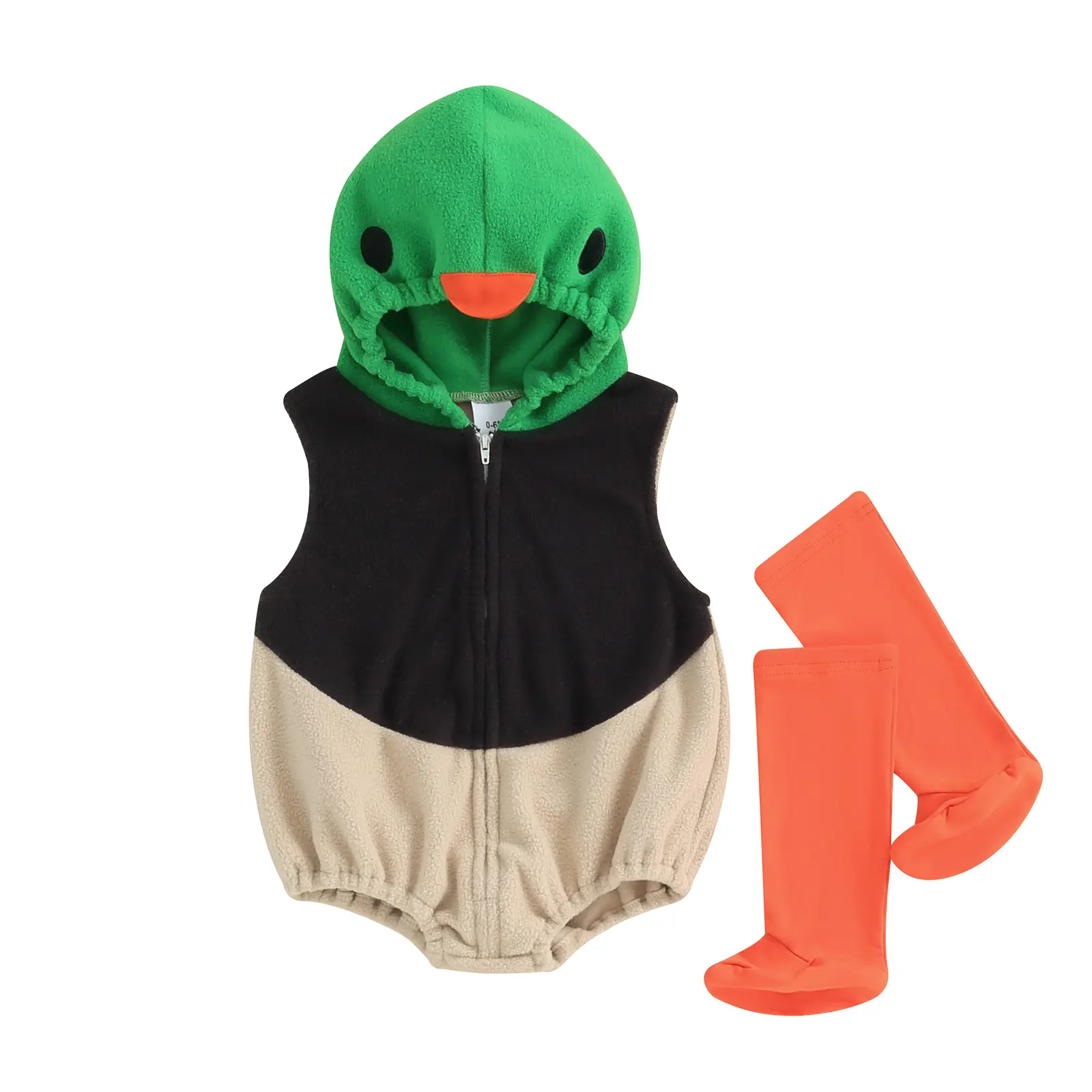 Newborn Baby Animal Romper Halloween Cosplay Dress Up Toddler Mallard Duck Romper Jumpsuit Duck Hunter Baby Clothes