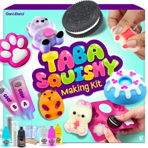 Taba Squishy Making Craft Kit Sticky Cookie Squishy Fidget Toys DIY Taba Squishy 6 Unique shapes Squishy panda, Squishy cookie, Squishy Bunny,  Glow In the dark