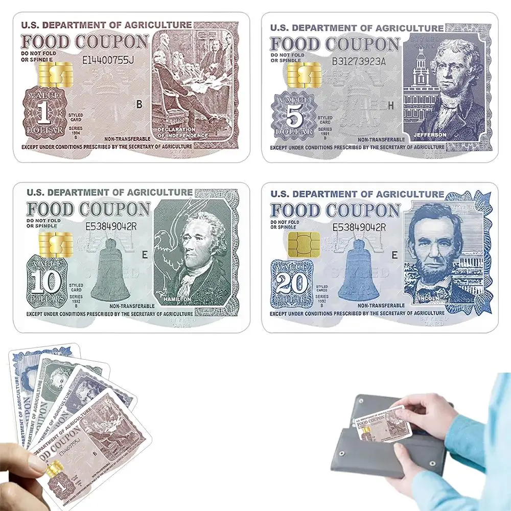 Creative Credit Card Sticker, 4 Counts/set Bank Card Sticker, Independence Day Themed Decorative Sticker, Personalized Bank Card Sticker