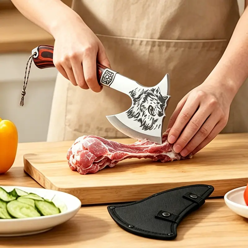 Kitchen Meat Cleaver,Steak Chopping Knife,Kitchen Utensils,Household Camping Kitchen Utensils