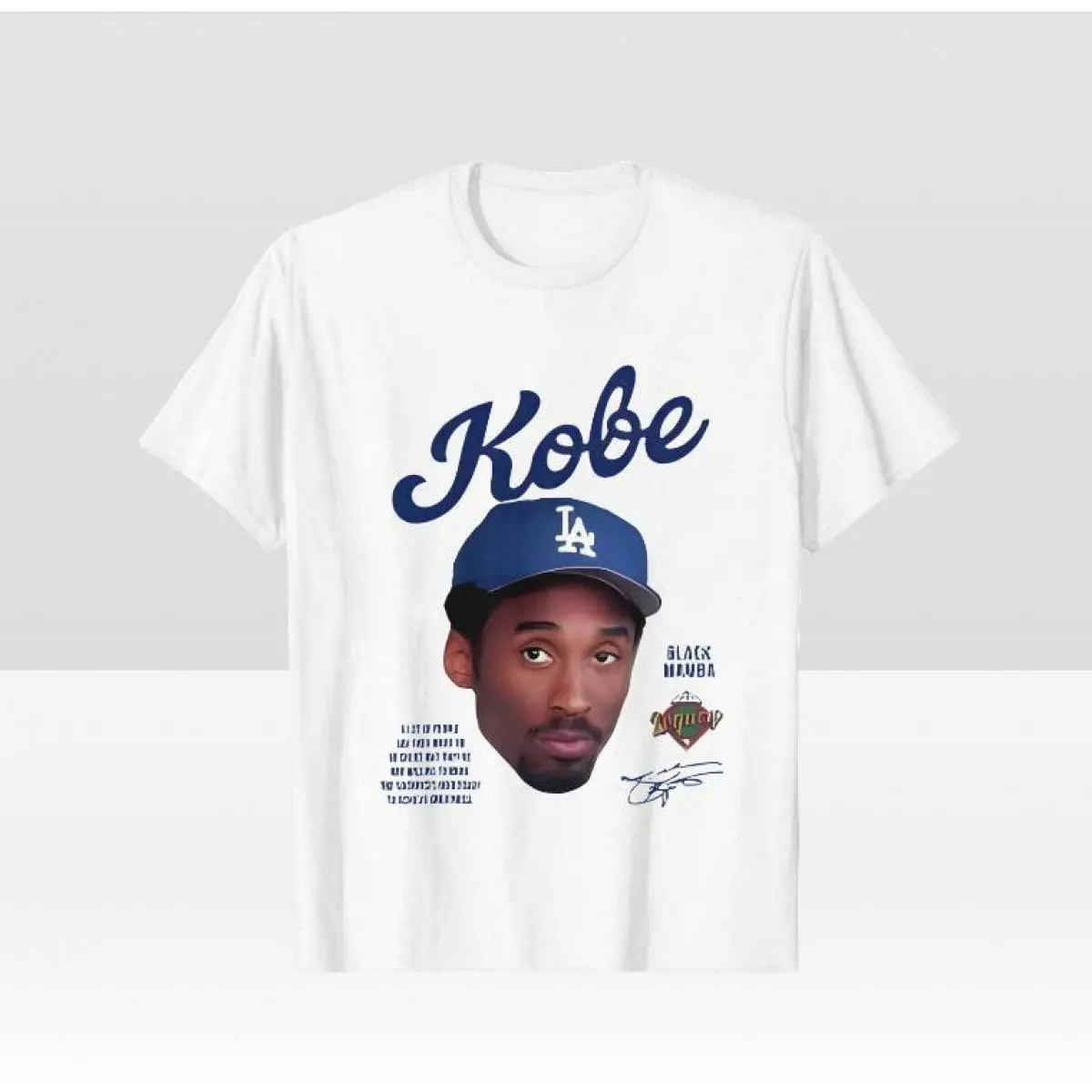 Men's Cream Vintage Kobe Tribute Cotton T-Shirt - Relaxed Fit, Casual, Short Sleeve, Round Neck, Comfy Menswear Streetwear Top, Shortsleeve, Casual Wear, Breathable Fabric, Classic, Vintage Tribute, Relaxed Cut, Casual T-Shirts