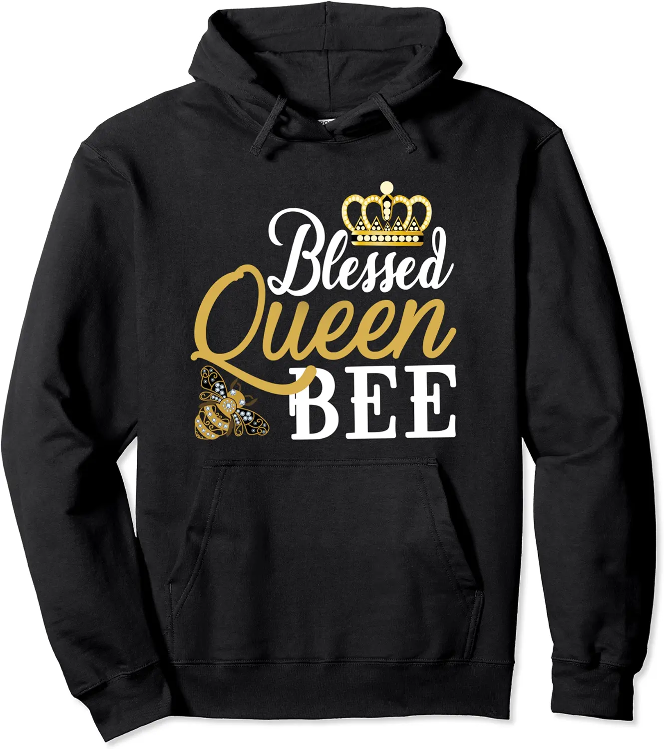 Blessed Queen Bee Crown Cute Gift for Woman Beekeeper Pullover Hoodie - Farhadheid Shop 80B08PBSCYZ5