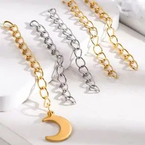 Stainless Steel Extension Chain Connector for DIY Bracelet Necklace Jewelry Making Accessories Adjustable Clasp Secure Clasp