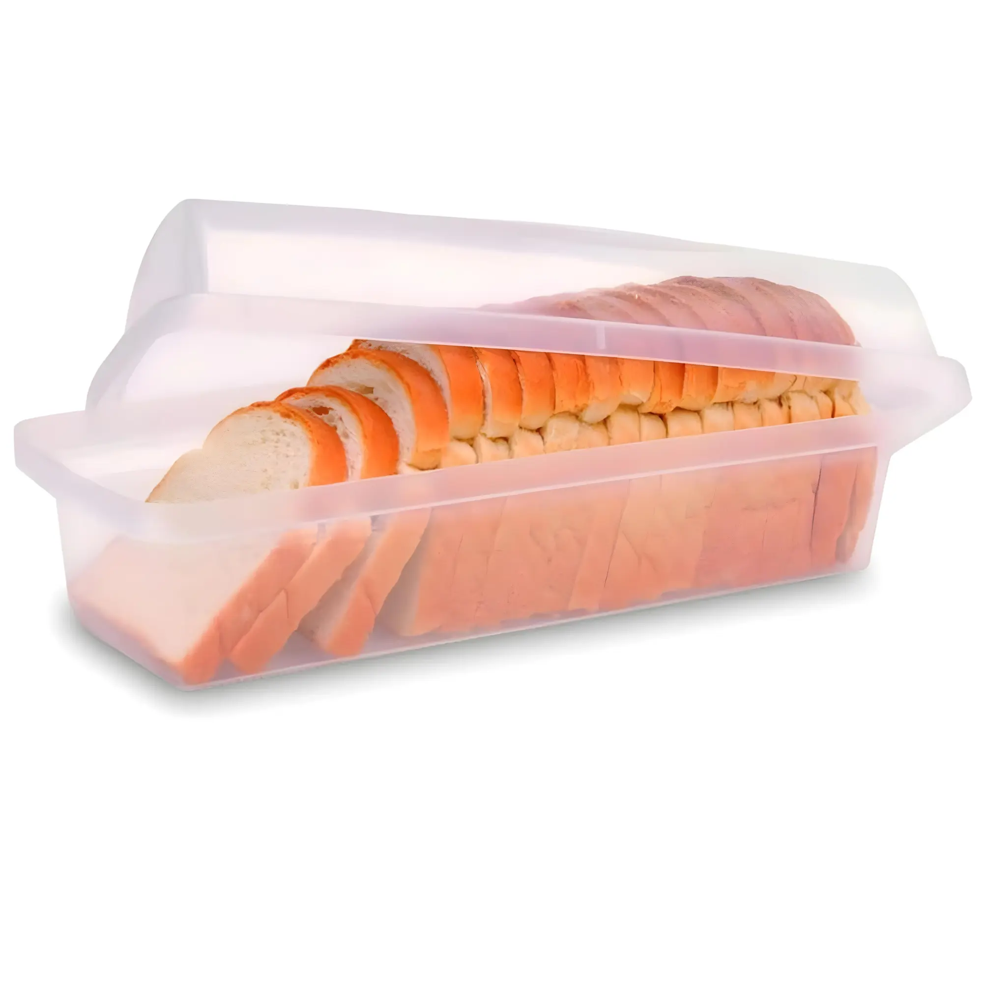 Bread Container Storage Box, Clear Plastic - Homemade Loaf Bread Box Holder For Countertop, Tabletop Bread Cover - BPA Free