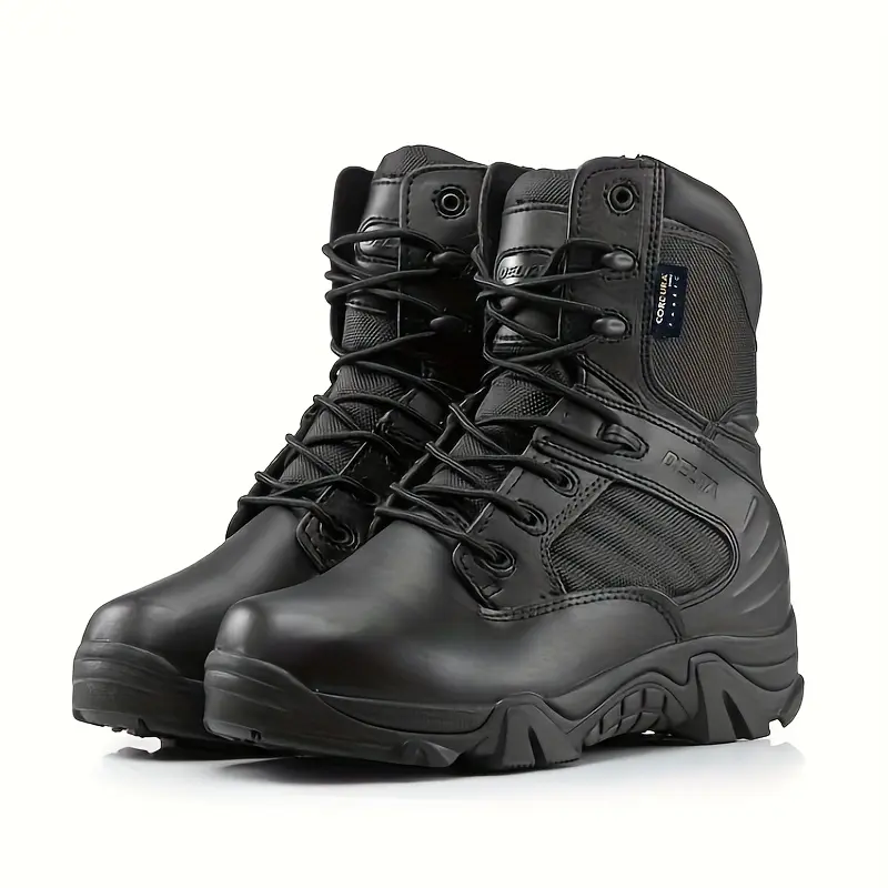 DELTA Tactical High-Top Boots - Desert Tan, Breathable & Durable Outdoor Hiking & Climbing Boots with Non-Slip Rubber Soles, Comfortable for Men, Outdoor Footwear | Breathable Boots | Rubber Base Boots