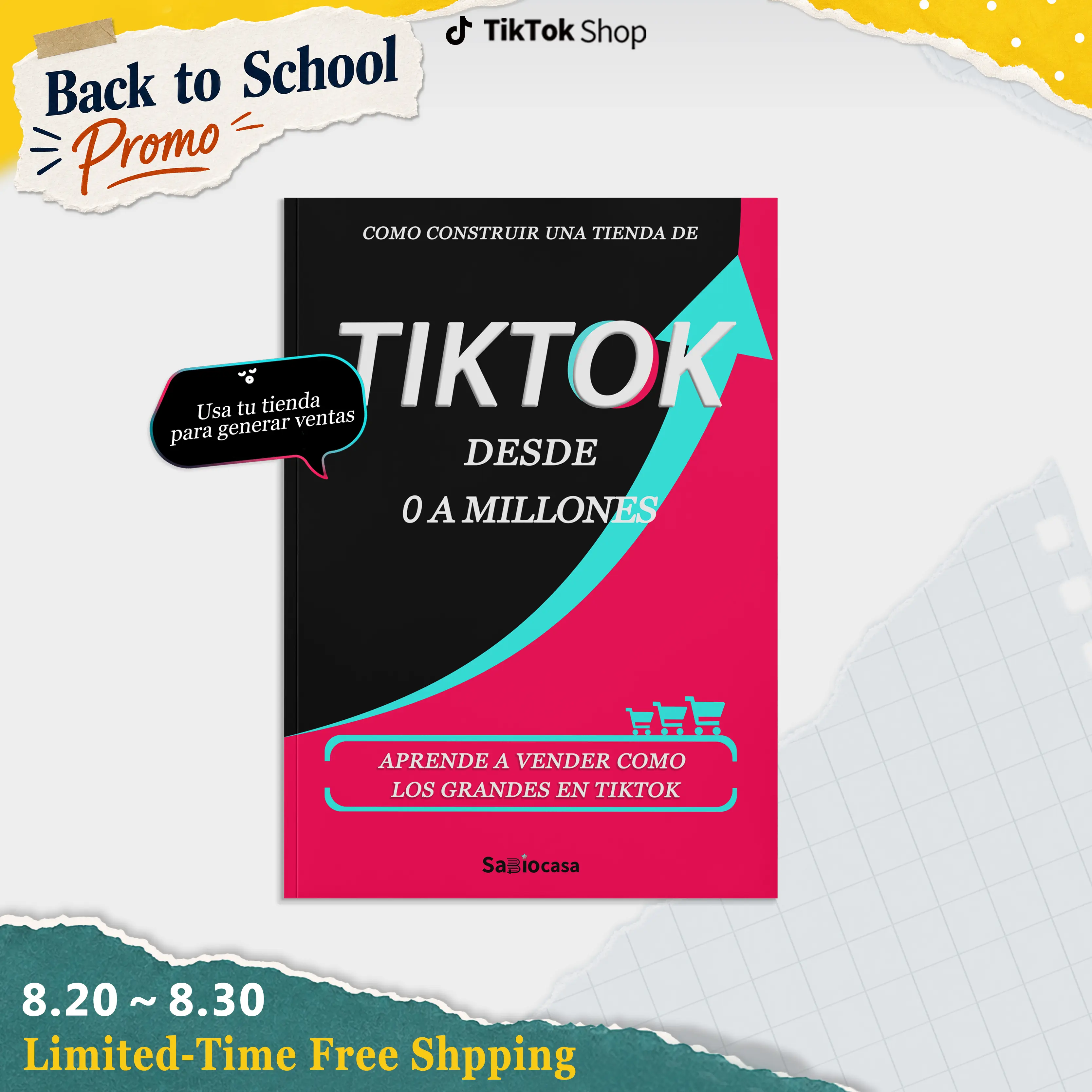 Un camino claro de visualizaciones a ventas. De cero seguidores a ingresos reales. Contenido, tienda de TikTok, ventas en vivo y anuncios pagados: explicado paso a paso.