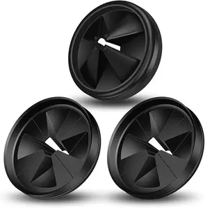 3-Pack Garbage Disposal Splash Guard, 3-3/8 Inch Rubber Sink Baffle Compatible with InSinkErator Evolution, Quiet Drain Insert