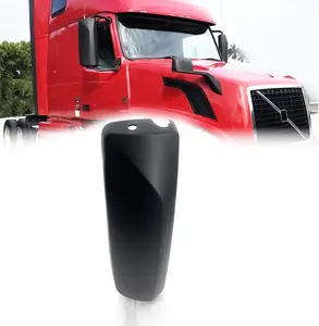 TORQUE Door Mirror Cover Replacement for 2004-2018 Volvo VNL Semi Trucks Matte Black Curved Cover Passenger Right Side RHD (TR006-R)