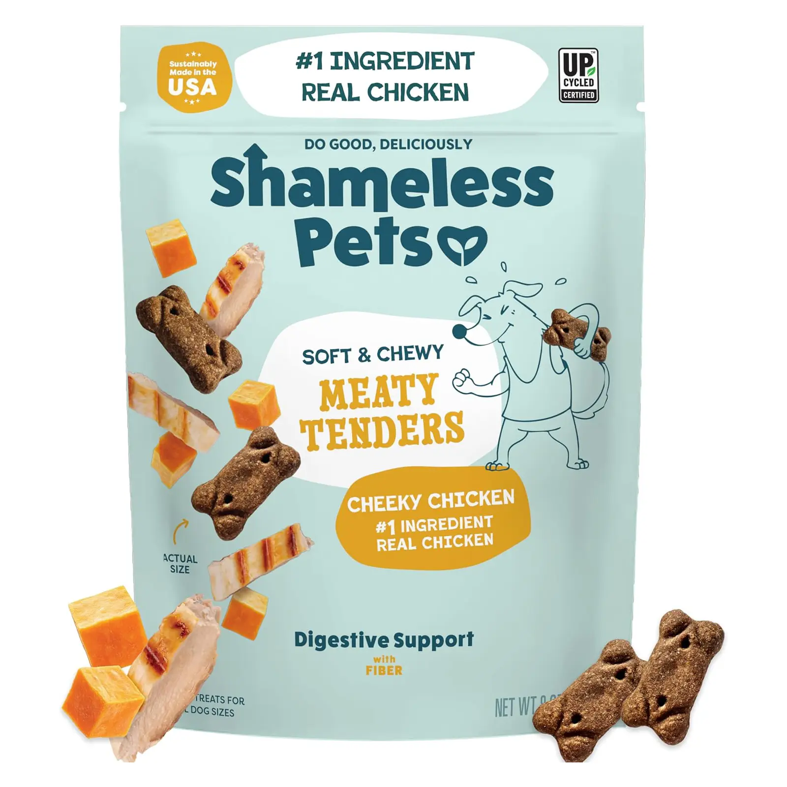 Shameless Pets Soft Dog Treats – Cheeky Chicken Meaty Tenders, Soft & Chewy Treats for Dogs, Real Chicken 1st Ingredient, Grain Free, Healthy Treats for Small, Medium & Large Dogs, 8oz