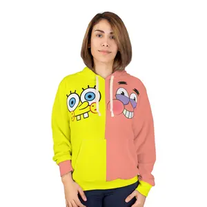 SpongeBob & Patrick print Unisex Pullover Hoodie (AOP)