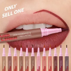 Nude Lip Liner Lip Marker Sweatproof Fade-Resistant All-Day Wear One Stroke Defined Lips Lightweight Feel First Makeup Starter Choice
