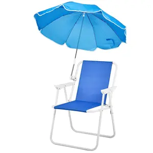 Beachchair  with Umbrella Folding Camping Chair for Adult Adjustable Shade Umbrella with Carry Bag for Lawn Beach Camping Travel Outdoor Pool