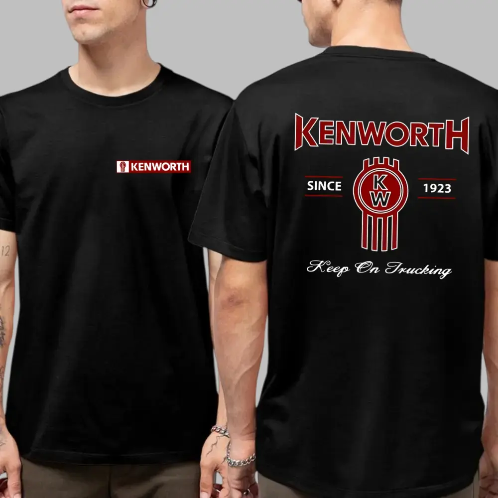 Kenworth Since 1923 Shirt – 2-Sided Keep On Trucking Tee for American Trucker Fans, Vintage Big Rig Diesel Truck T-Shirt, Classic Cotton Gift for Men