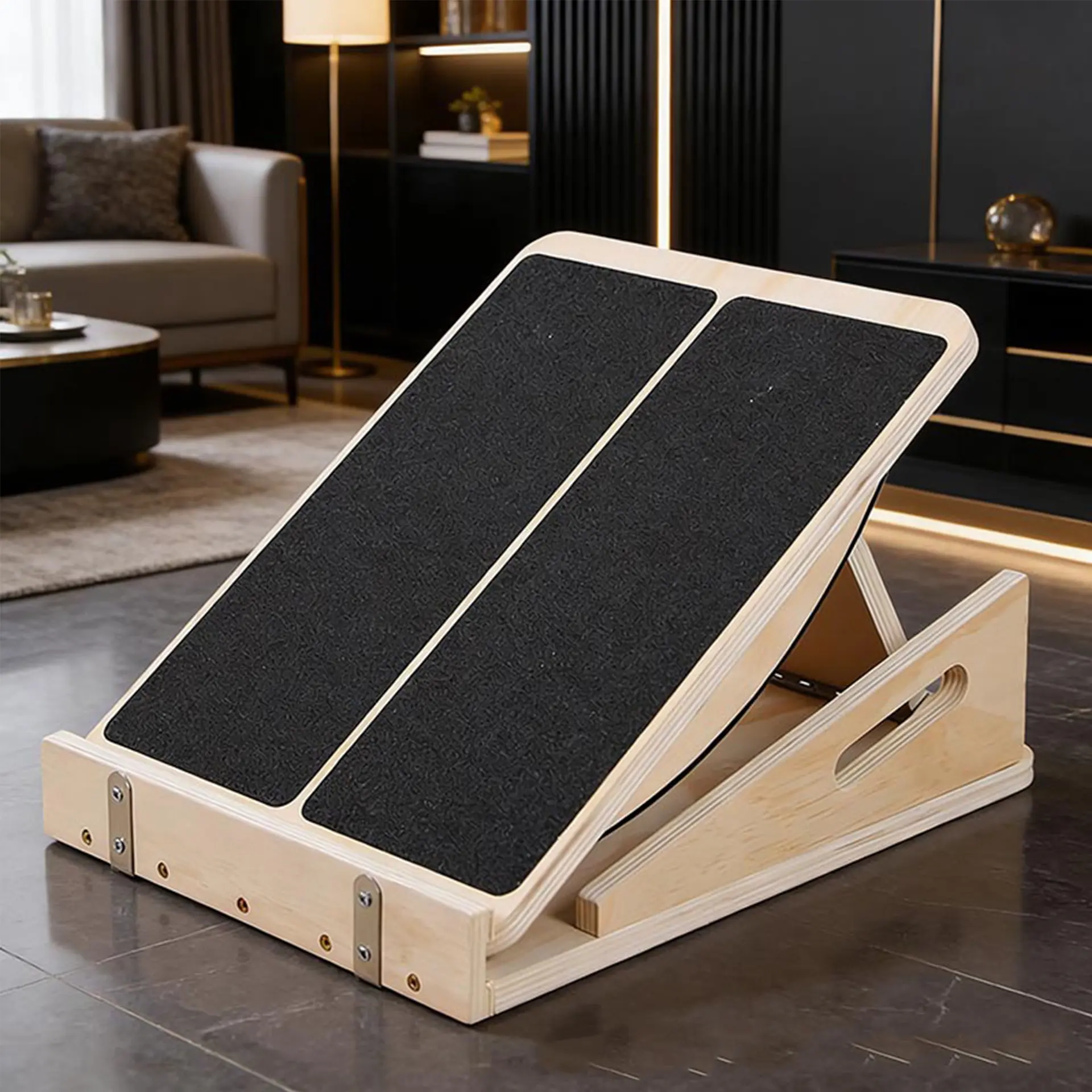 Nifogo Wooden Calf Stretcher Slant Board - Portable Incline Wedge for Squats, Ft & Ankle Mobility, Home Gym Exercise Equipment, Father's Day Gift